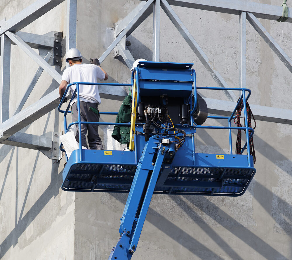 Aerial construction equipment in Eureka, CA