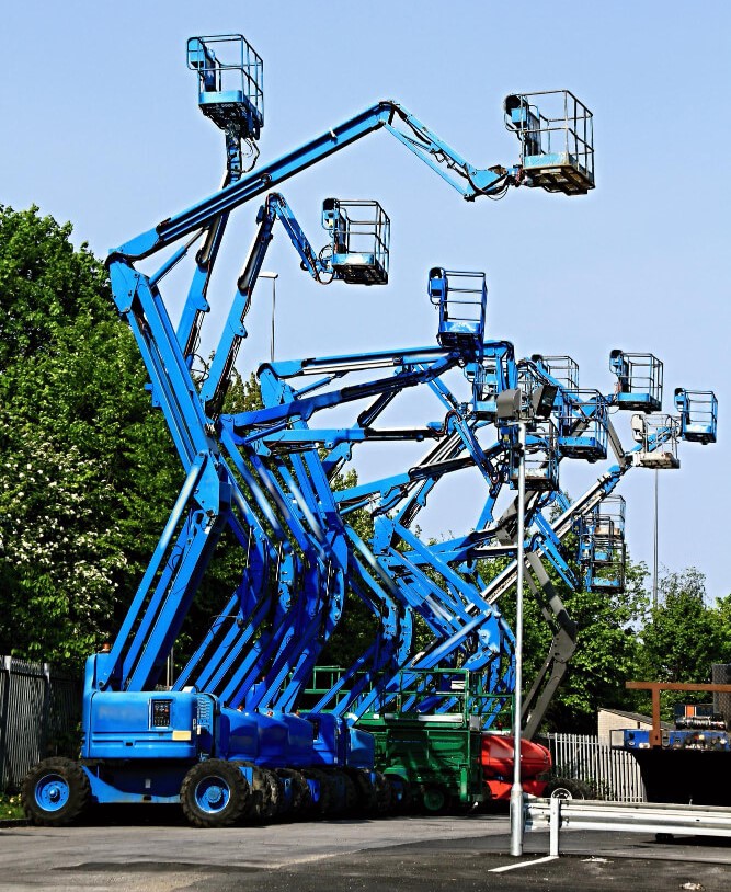 Boom lift rental in Medford, OR job site