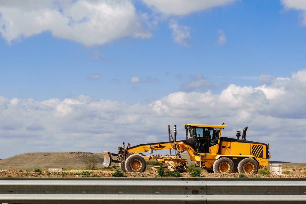 Construction equipment rental operating on a job site in Roanoke, Virginia