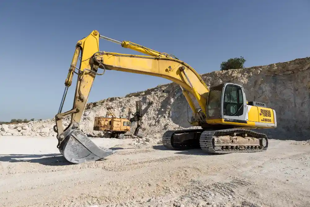 Construction equipment rental supporting a job site in East Wenatchee, Washington