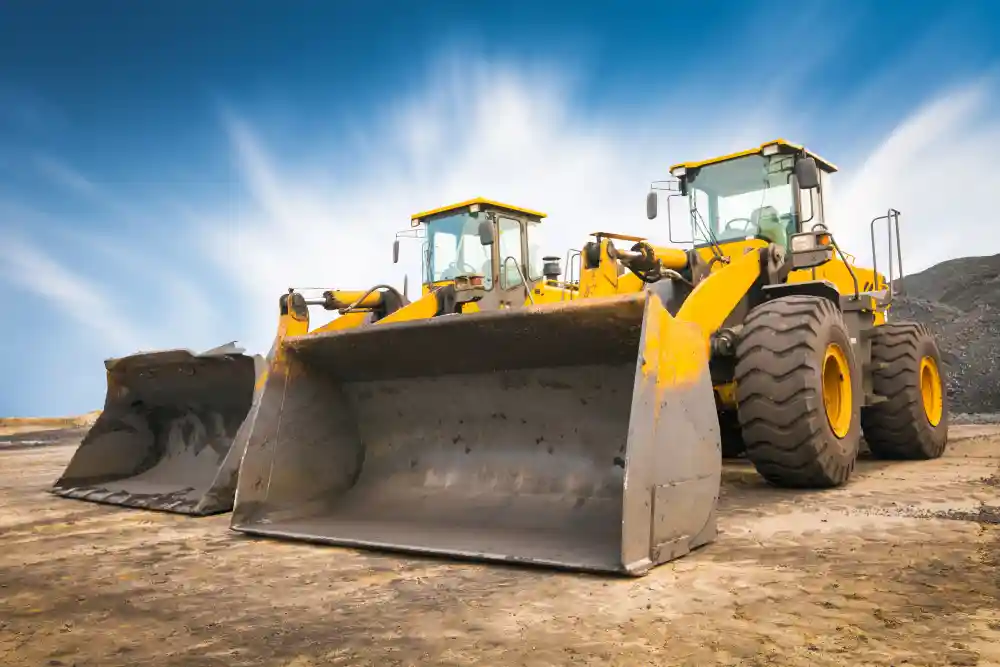 Construction equipment rental supporting a job site in Fort Worth, Texas