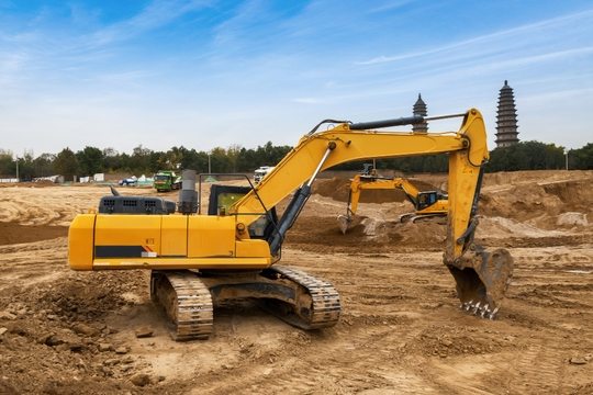 Construction equipment rental supporting an active Atlanta, Georgia job site