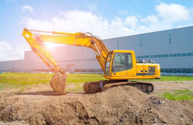 Construction equipment rental supporting a job site in Moncks Corner, South Carolina