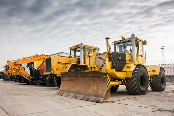 Construction equipment rental supporting a job site in South San Francisco, California