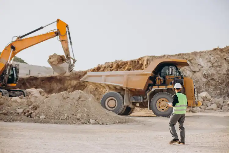 Earthmoving machinery operating on a Boulder construction project