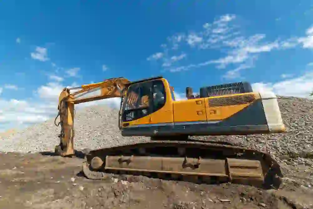 Earthmoving machinery operating on a Fort Worth construction project