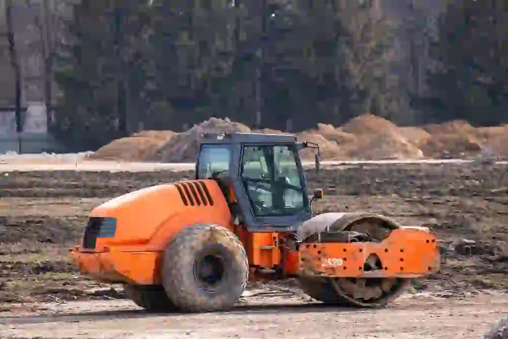 Earthmoving machinery operating on a Memphis construction project
