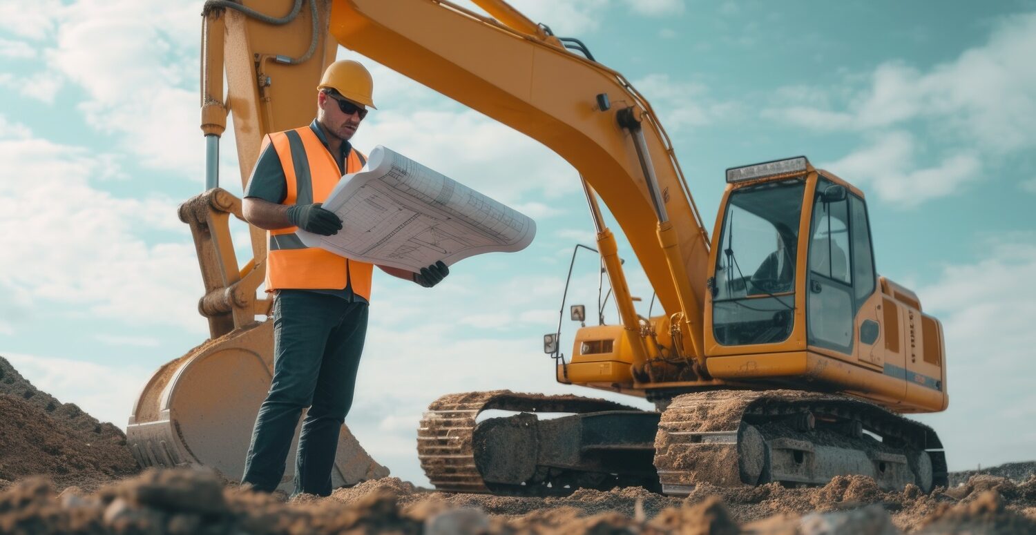 Construction Equipment Rental in Burney, California. Excavator equipment for foundation work in Burney
