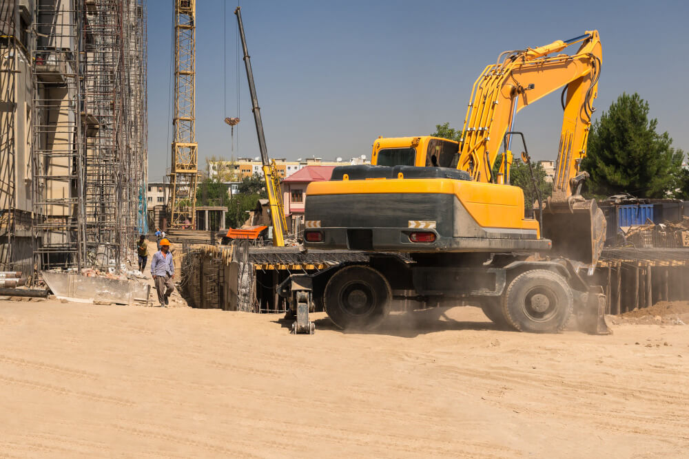 Forklift rental supporting material handling at a construction site in Coachella, California