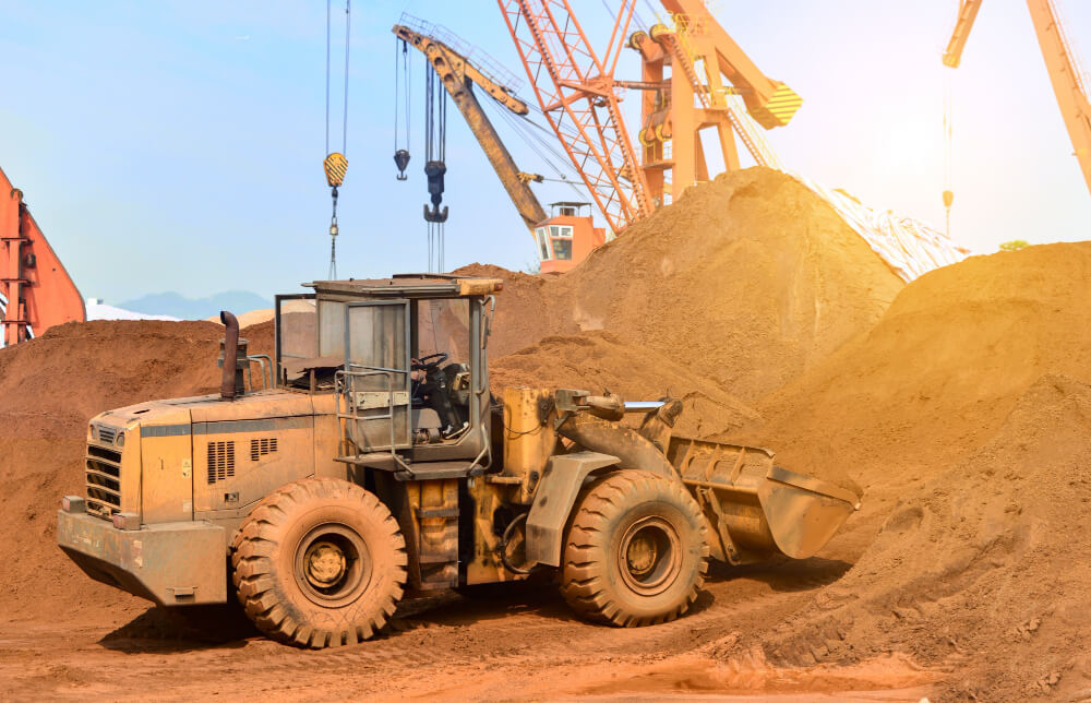 Heavy construction equipment in use at a Canby, Oregon project site