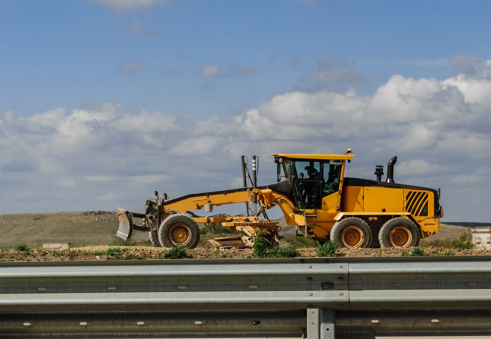 Heavy equipment operating at a Chester, VA construction site