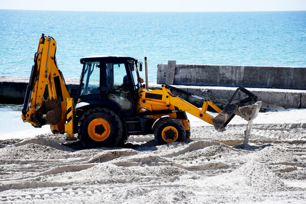 Heavy equipment operating at a Richmond, VA construction site