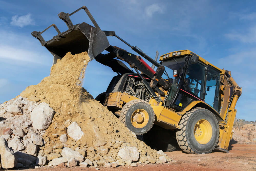 Heavy equipment operating on a Newport News, VA job site