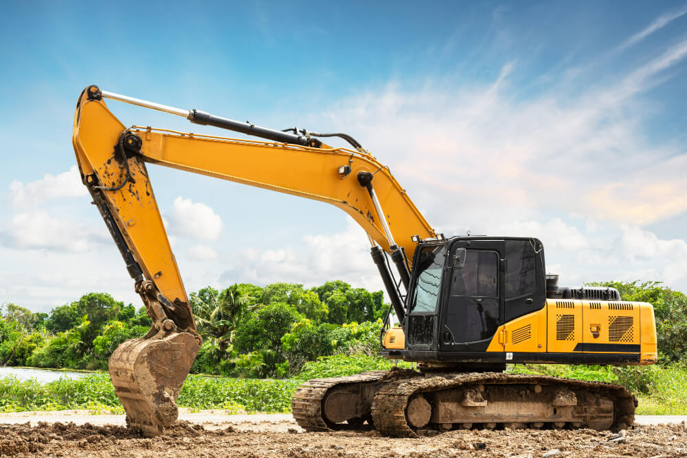 Heavy machinery operating on a Hampton, VA job site