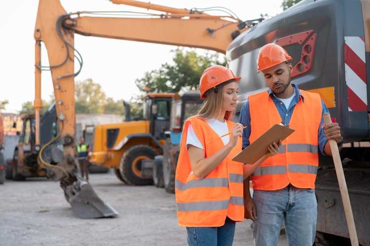 Excavation and grading operations using heavy machinery in Worcester, Massachusetts