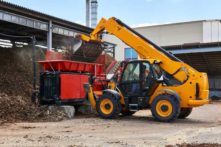 Telehandler at an active South San Francisco job site