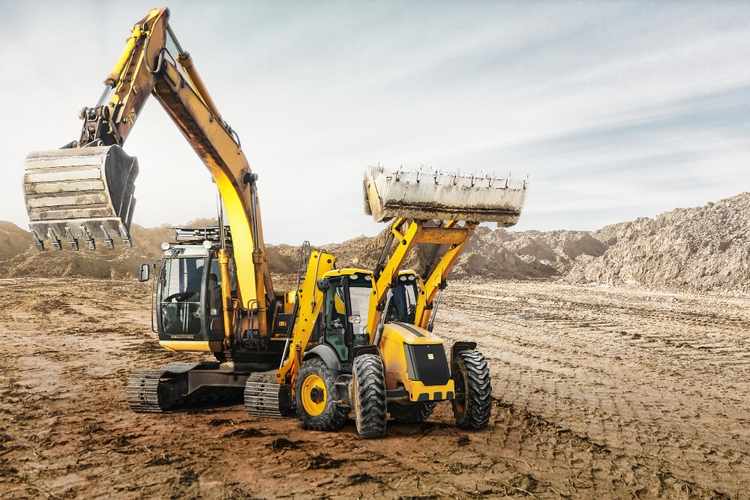 Construction equipment rental supporting a job site in Kansas City, Missouri
