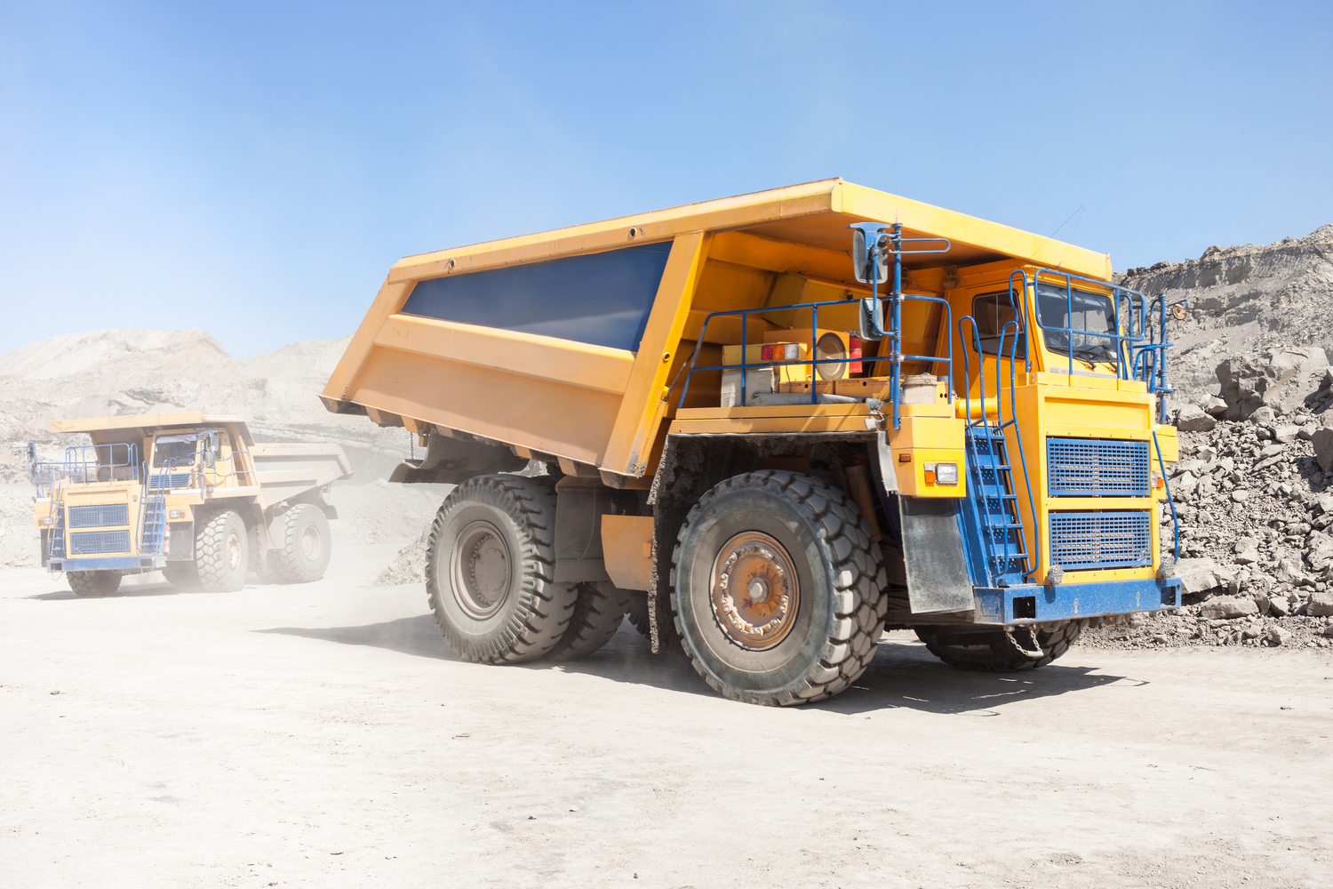 Dump truck in action