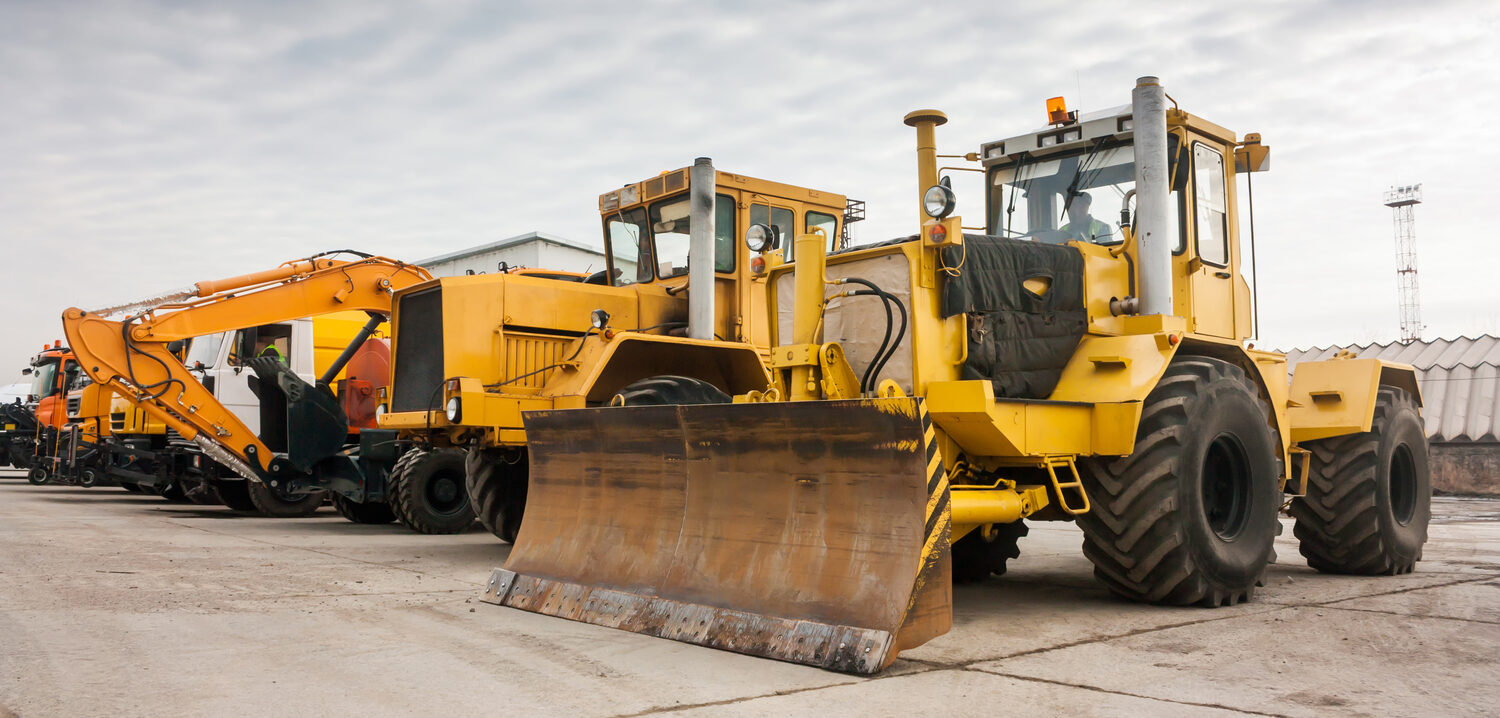 Construction Equipment Rental in Livermore. Heavy construction equipment in a construction site