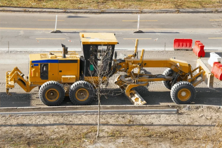 grader equipment for road construction